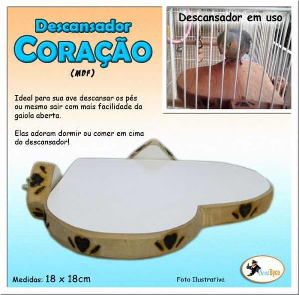 Descansador de MDF (Coração)