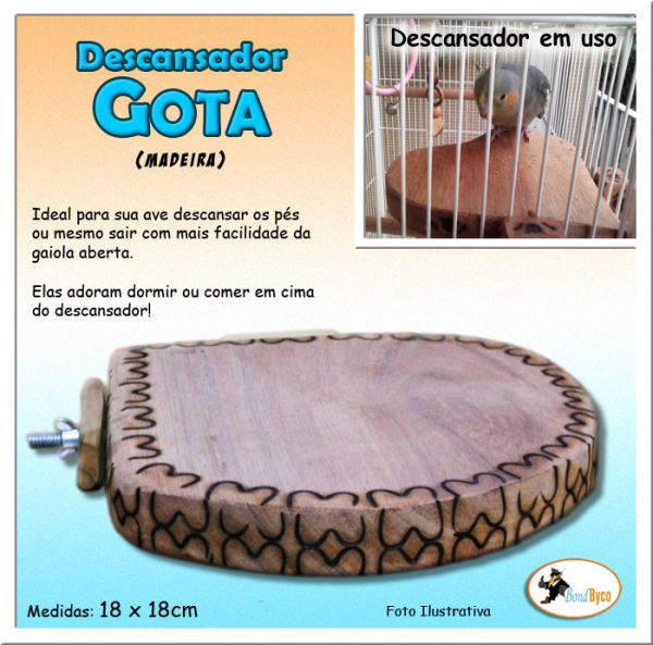 Descansador de Madeira (Gota)