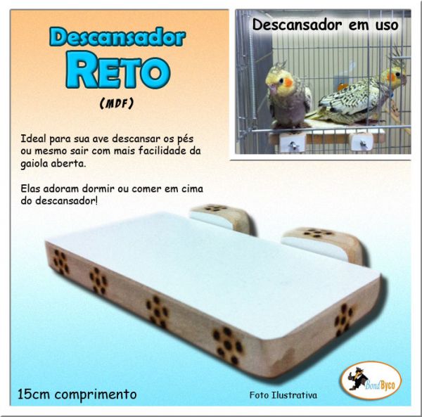 Descansador Reto em MDF de 15cm